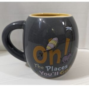 Dr. Seuss "Oh! The Places You'll Go!" 22oz Ceramic Mug • Gray & Yellow • Dream